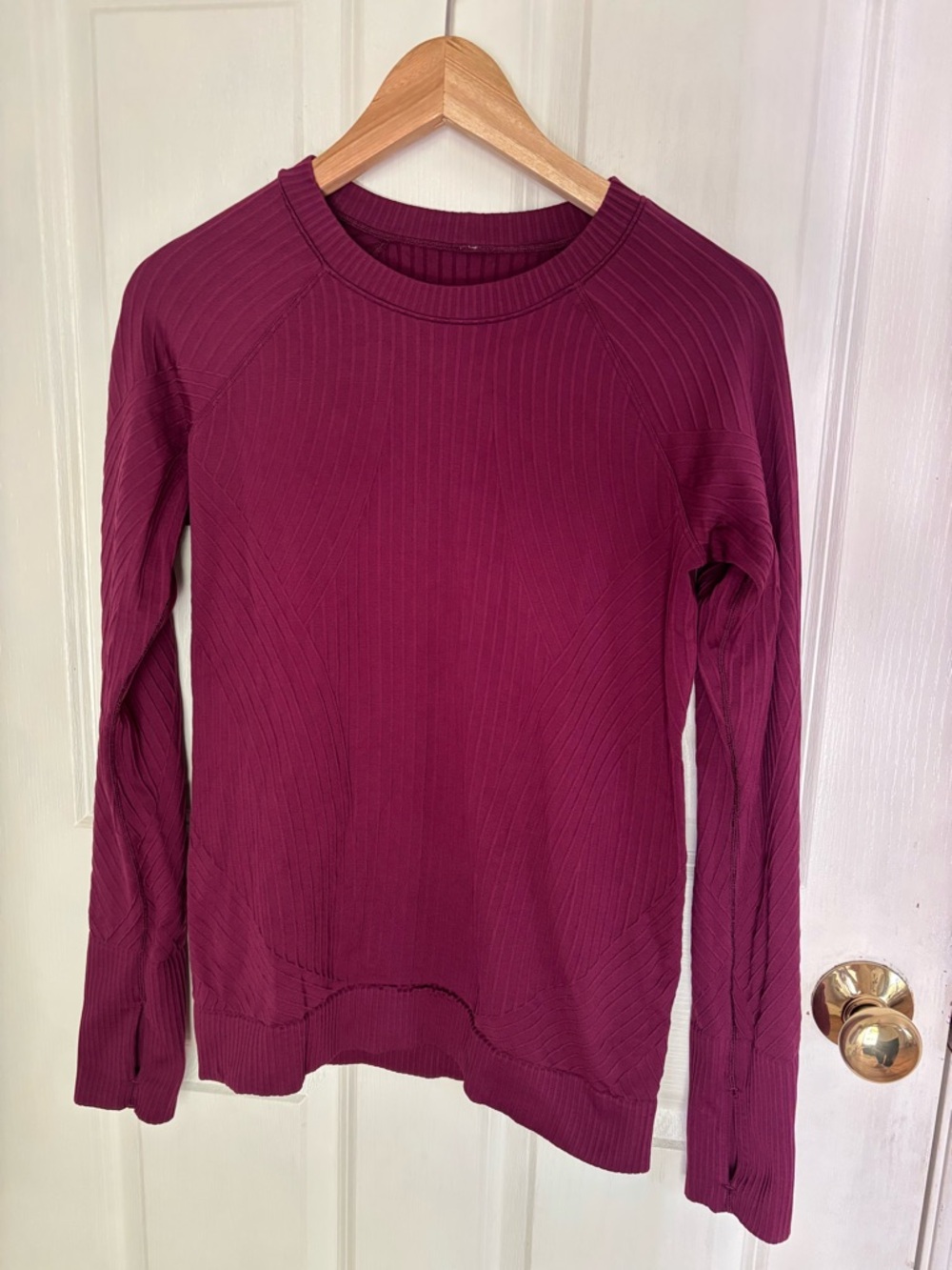 lululemon athletica Long Sleeve Top in Deep Plum